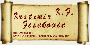 Krstimir Fišeković vizit kartica